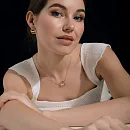 Серьги из красного золота с фианитами