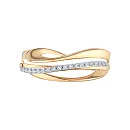 Кольцо из красного золота с фианитами