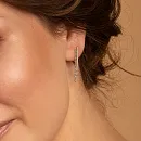 Серьги из красного золота с фианитами