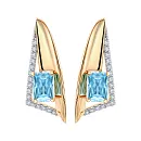 Серьги из красного золота с swiss топазами