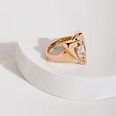 Кольцо из красного золота с фианитом