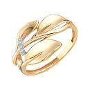 Кольцо из красного золота с фианитами