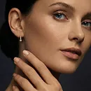 Серьги из красного золота с бриллиантами