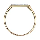 Кольцо из красного золота с фианитами