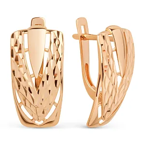 Серьги из красного золота