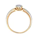 Кольцо из красного золота с бриллиантами