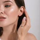 Кольцо из красного золота с фианитами