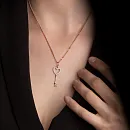 Подвеска из красного золота с фианитами