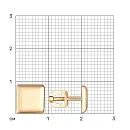 Серьги пусеты из красного золота