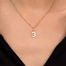 Подвеска из красного золота с фианитами