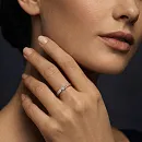 Кольцо из красного золота с бриллиантами