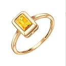 Кольцо из красного золота с цитрином