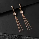 Серьги из красного золота с фианитами