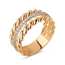 Кольцо из красного золота с фианитами