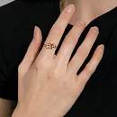 Кольцо из красного золота с фианитами