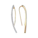 Серьги из красного золота с фианитами