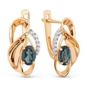 Серьги из красного золота