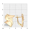 Серьги из красного золота с фианитами