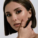 Серьги из красного золота с фианитами