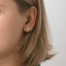 Серьги из красного золота с фианитами