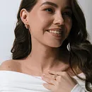 Серьги из красного золота с фианитами