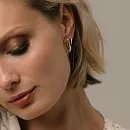 Серьги из красного золота с фианитами