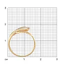 Кольцо из красного золота с фианитами