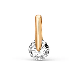 Подвеска из красного золота с фианитом