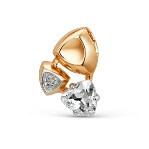 Подвеска из красного золота с фианитами