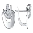 Серьги из белого золота с бриллиантами