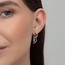 Серьги из красного золота с фианитами