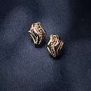 Серьги из красного золота с фианитами