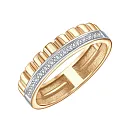 Кольцо из красного золота с бриллиантами