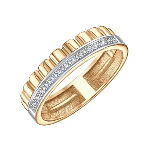 Кольцо из красного золота с бриллиантами