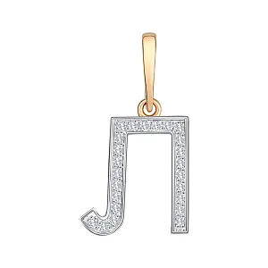 Подвеска из красного золота с бриллиантами