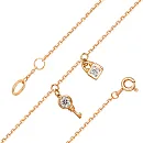 Браслет из красного золота с фианитами