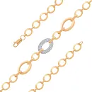 Браслет из красного золота с фианитами