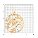 Подвеска из красного золота