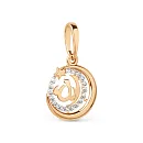 Подвеска из красного золота с фианитами