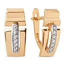 Серьги из красного золота с фианитами