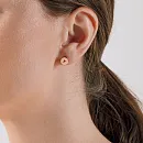 Серьги пусеты из красного золота