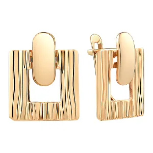 Серьги из красного золота