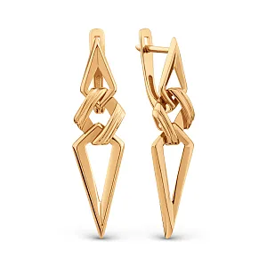 Серьги из красного золота