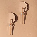 Серьги из красного золота с фианитами