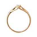 Кольцо из красного золота с фианитом