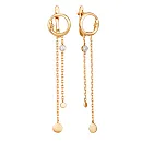 Серьги из красного золота с фианитами