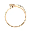 Кольцо из красного золота с фианитами