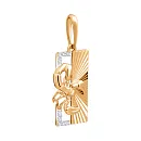 Подвеска из красного золота с фианитами