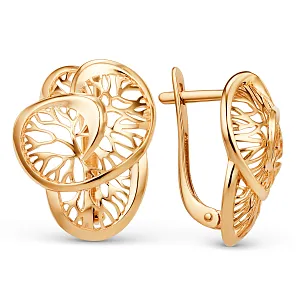 Серьги из красного золота