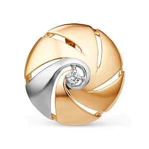 Подвеска из красного золота с фианитом